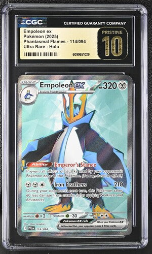 2025 Pokemon Phantasmal Flames Empoleon Ex #114 CGC 10 PRISTINE