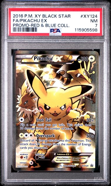 2014 Pokemon XY Promo Pikachu ex #XY124 PSA 7