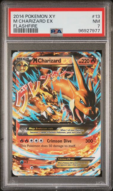 2014 Pokemon XY Flashfire Holo M Charizard Ex #13 PSA 7