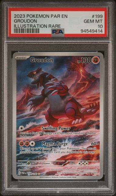 2023 Pokemon Paradox Rift IR Groudon #199 PSA 10