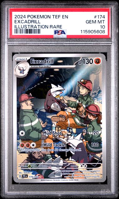 2024 Pokemon Temporal Forces Excadrill #174 PSA 10