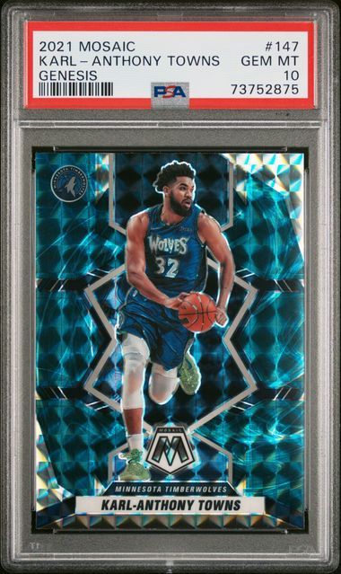 2021 Panini Mosaic Genesis Karl-Anthony Towns #147 PSA 10