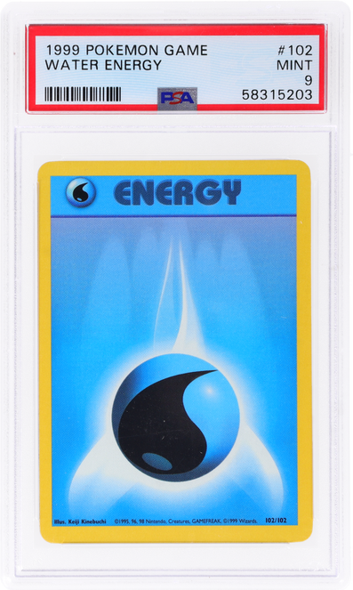 1999 Pokemon Base Set Water Energy #102 PSA 9