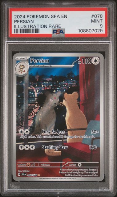 2024 Pokemon Shrouded Fable IR Persian #78 PSA 9