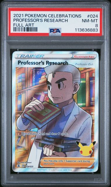 2021 Pokemon Celebrations Professor's Research #24 PSA 8
