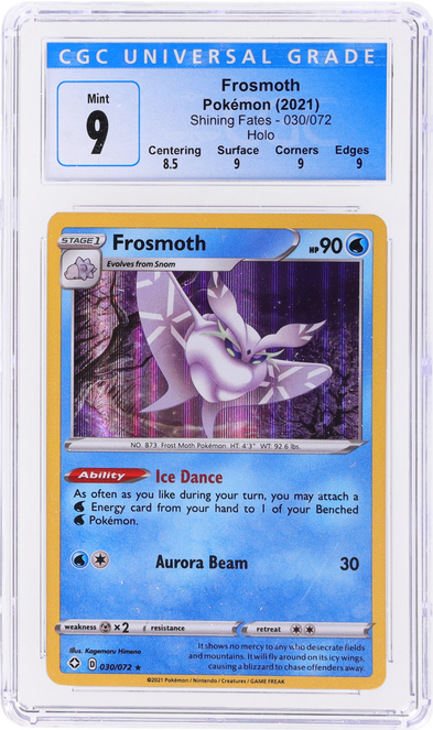 2021 Pokemon Shining Fates Frosmoth #30 CGC 9