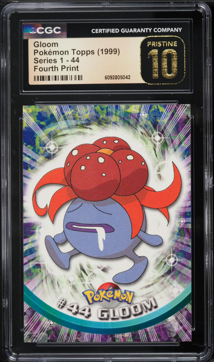 1999 Topps Pokemon Series 1 Fourth Print Gloom #44 CGC 10 PRISTINE