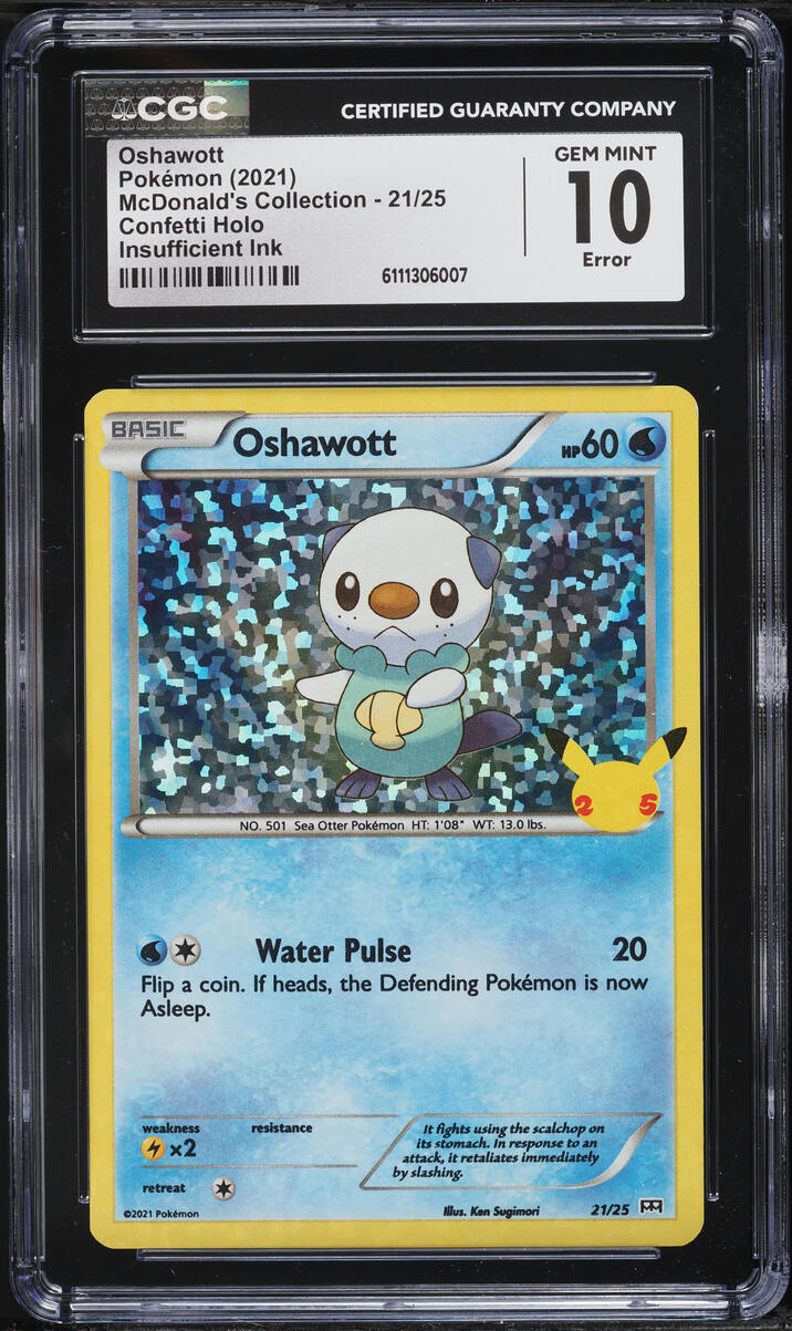 2021 Pokemon McDonald's Holo Oshawott #21 CGC 10