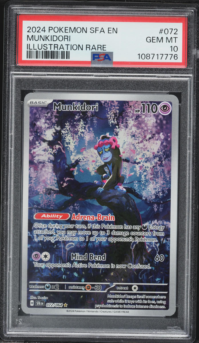 2024 Pokemon Shrouded Fable Munkidori #72 PSA 10