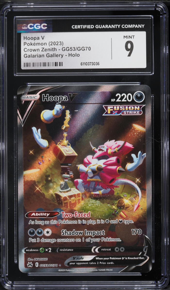 2023 Pokemon Crown Zenith  Alt Art Hoopa V #GG53 CGC 9