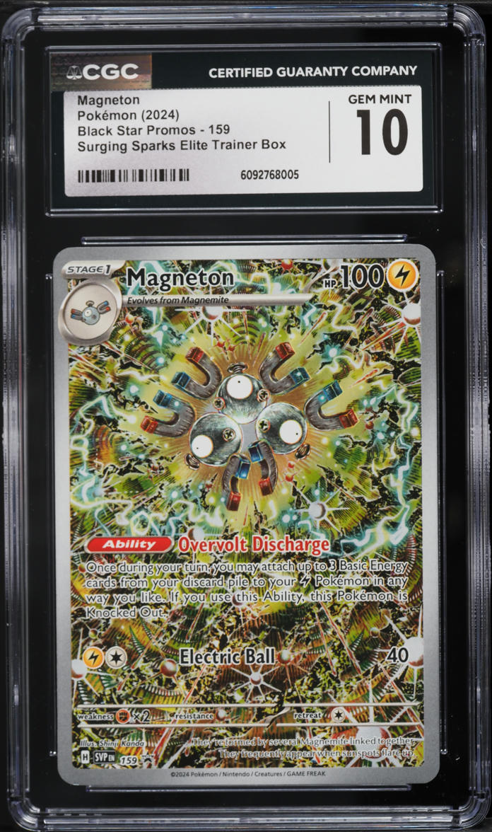 2024 Pokemon Surging Sparks ETB Alt Art Magneton #159 CGC 10