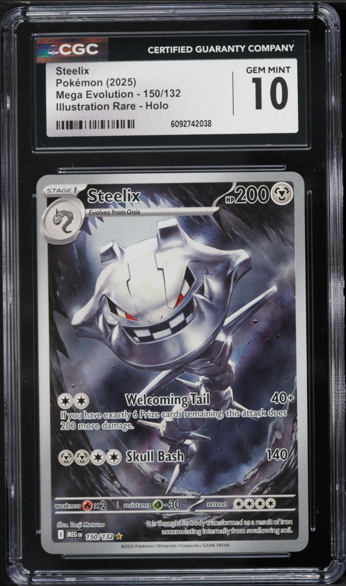 2025 Pokemon Mega Evolution IR Steelix #150 CGC 10