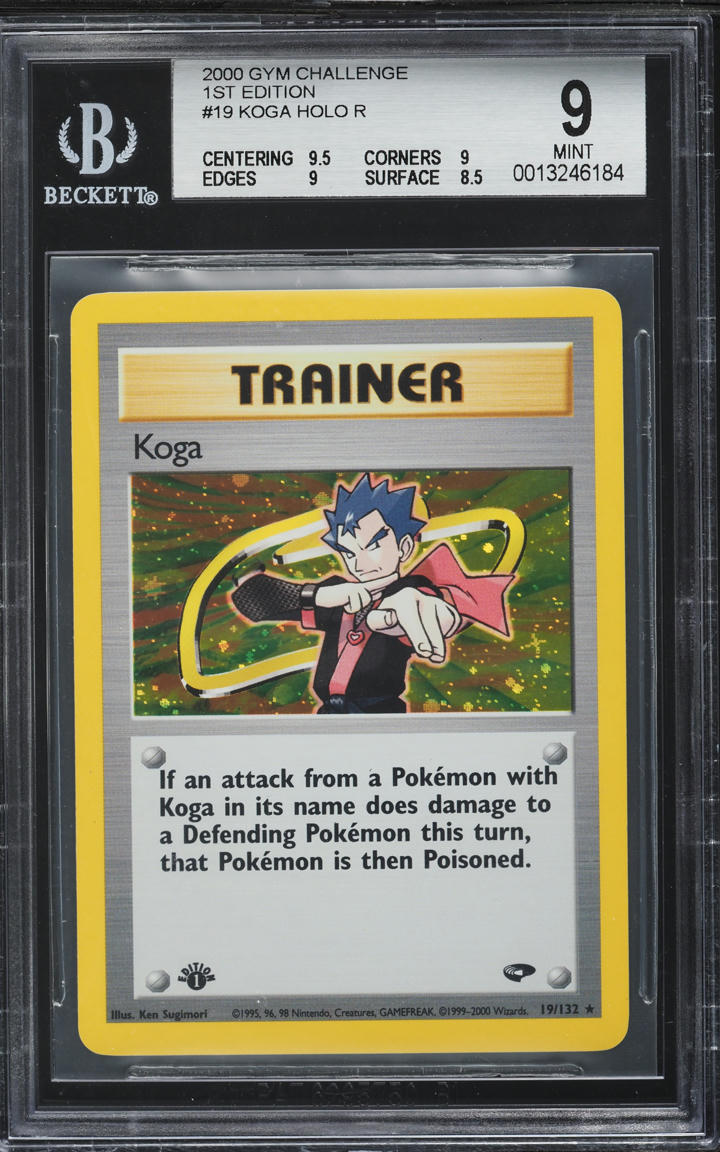 2000 Pokemon Gym Challenge 1st Edition Holo Koga #19 BGS 9 MINT