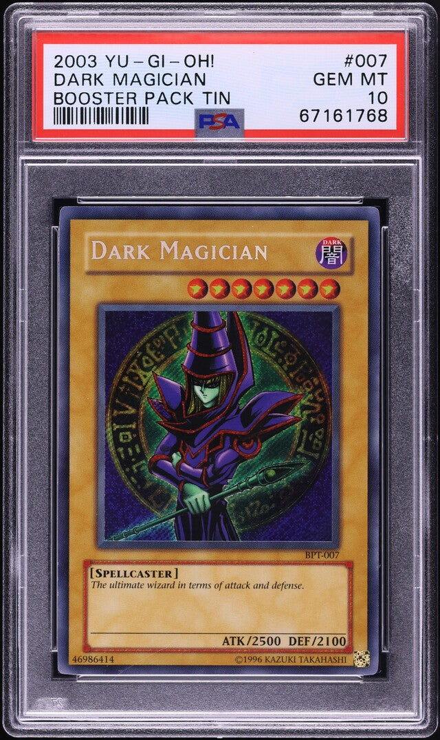 2003 Yu-Gi-Oh! Booster Pack Tin Dark Magician #BPT-007 PSA 10 GEM MINT