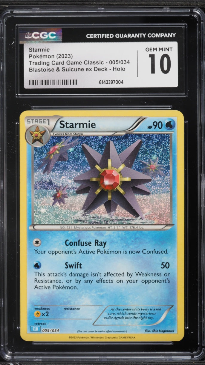 2023 Pokemon TCG Classic Collection Holo Starmie #005 CGC 10