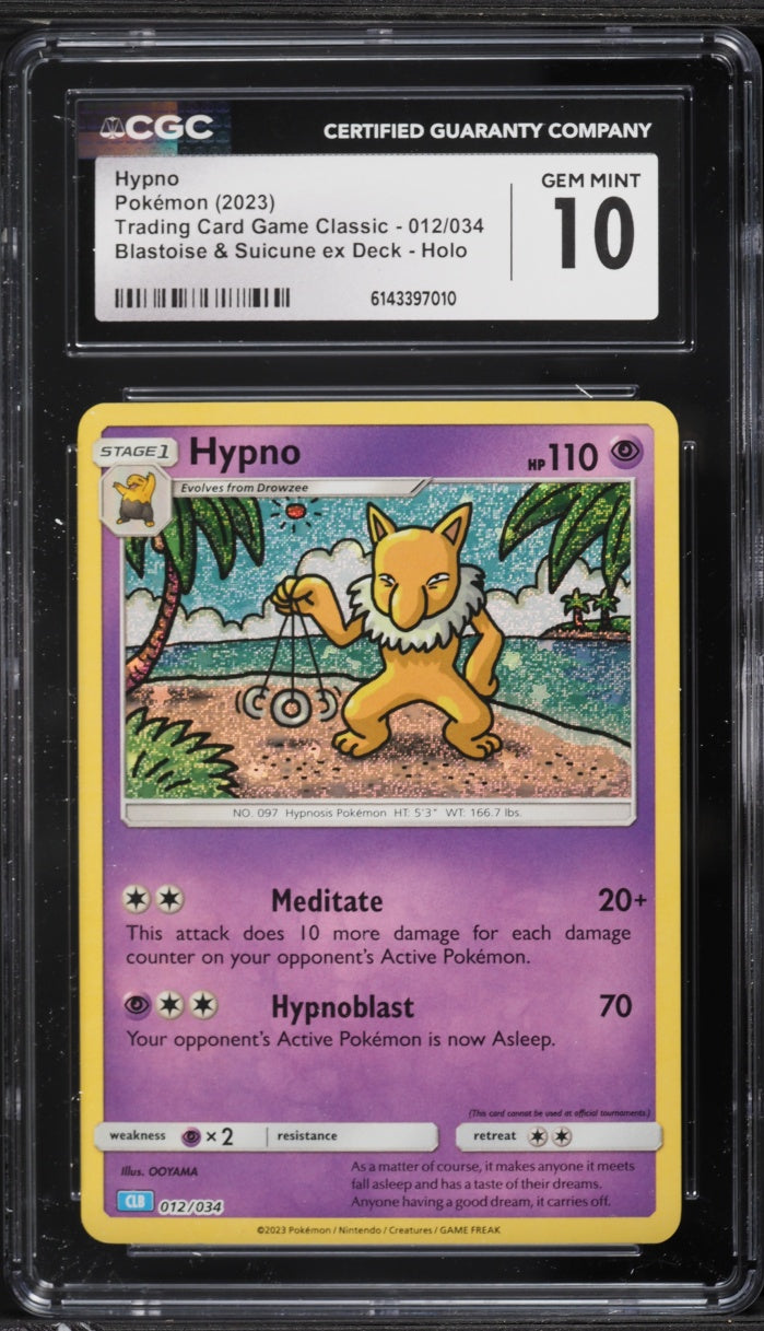 2023 Pokemon TCG Classic Collection Holo Hypno #012 CGC 10