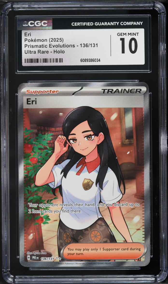 2025 Pokemon Prismatic Evolutions Full Art Eri #136 CGC 10