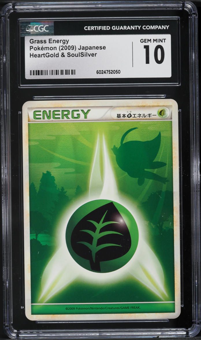 2009 Pokemon Japanese HeartGold & SoulSilver Grass Energy CGC 10 GEM MINT