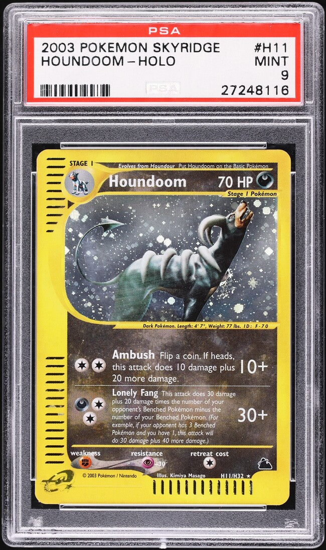 2003 Pokemon Skyridge Holo Houndoom #H11 PSA 9 MINT