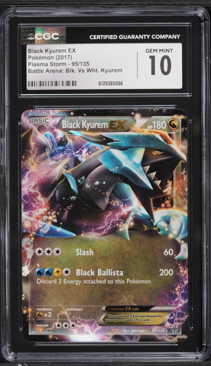 2017 Pokemon Plasma Storm Battle Arena Black Kyurem EX #95 CGC 10