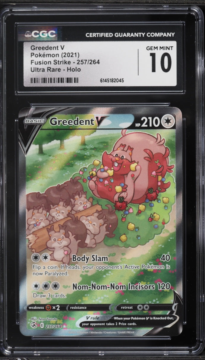 2021 Pokemon Fusion Strike Alt Art Greedent V #257 CGC 10