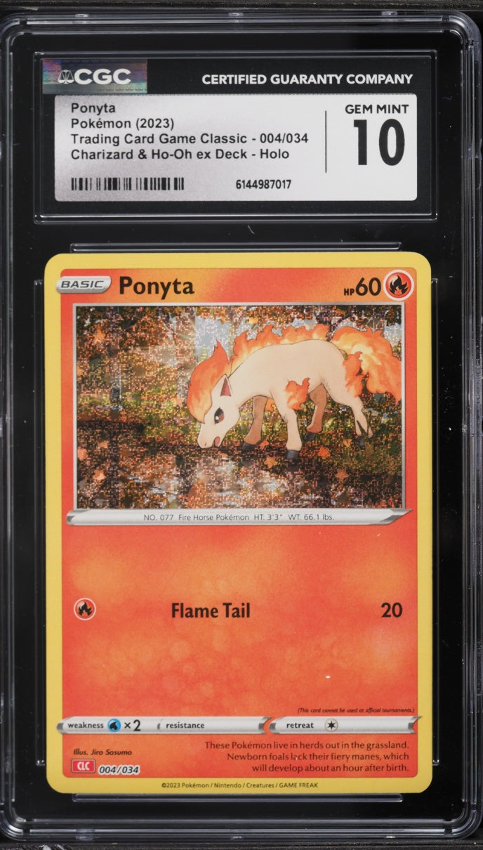 2023 Pokemon TCG Classic Collection Holo Ponyta #004 CGC 10