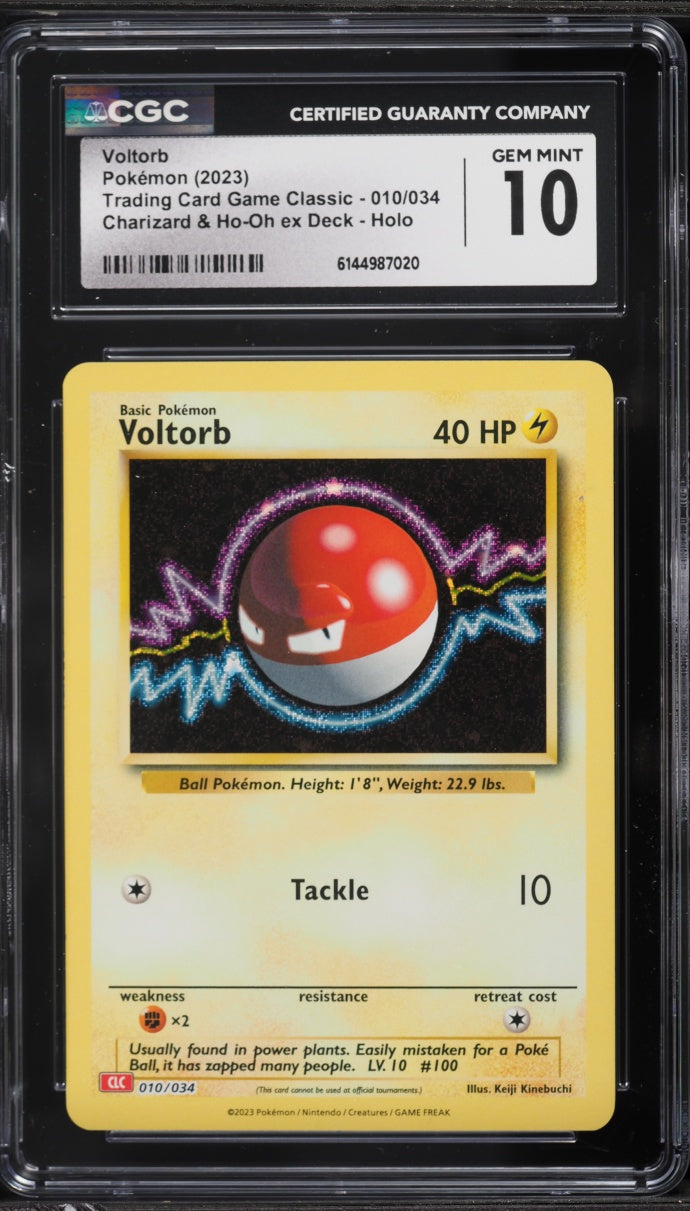 2023 Pokemon TCG Classic Collection Holo Voltorb #010 CGC 10