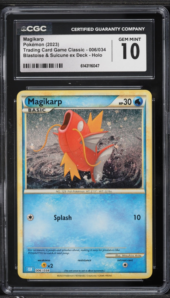 2023 Pokemon TCG Classic Collection Holo Magikarp #006 CGC 10