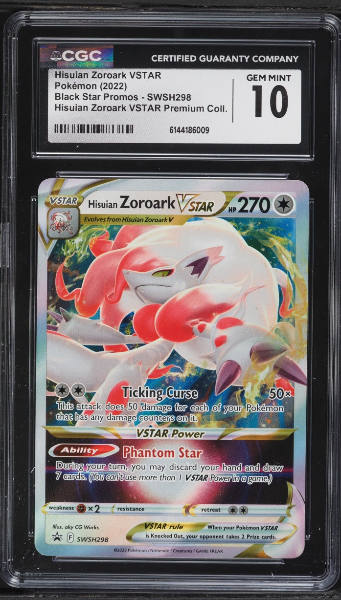 2022 Pokemon Premium Collection Hisuian Zoroark VSTAR #SWSH298 CGC 10