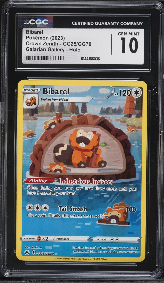 2023 Pokemon Crown Zenith Bibarel #GG25 CGC 10