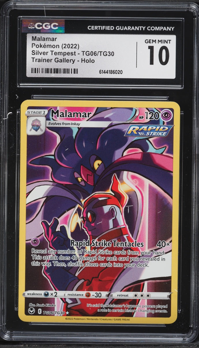 2022 Pokemon Silver Tempest Malamar #TG06 CGC 10
