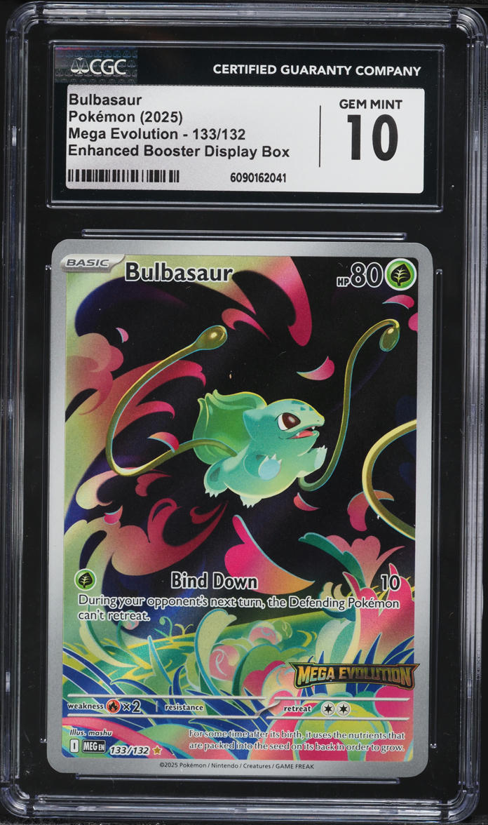 2025 Pokemon Mega Evolution Booster Display Box Bulbasaur #133 CGC 10