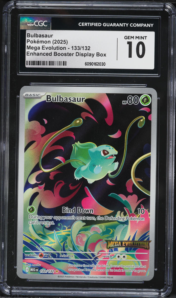 2025 Pokemon Mega Evolution Booster Display Box Bulbasaur #133 CGC 10