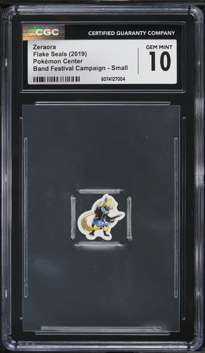2019 Pokemon Center Flake Seals Band Festival Campaign Small Zeraora CGC 10 GEM