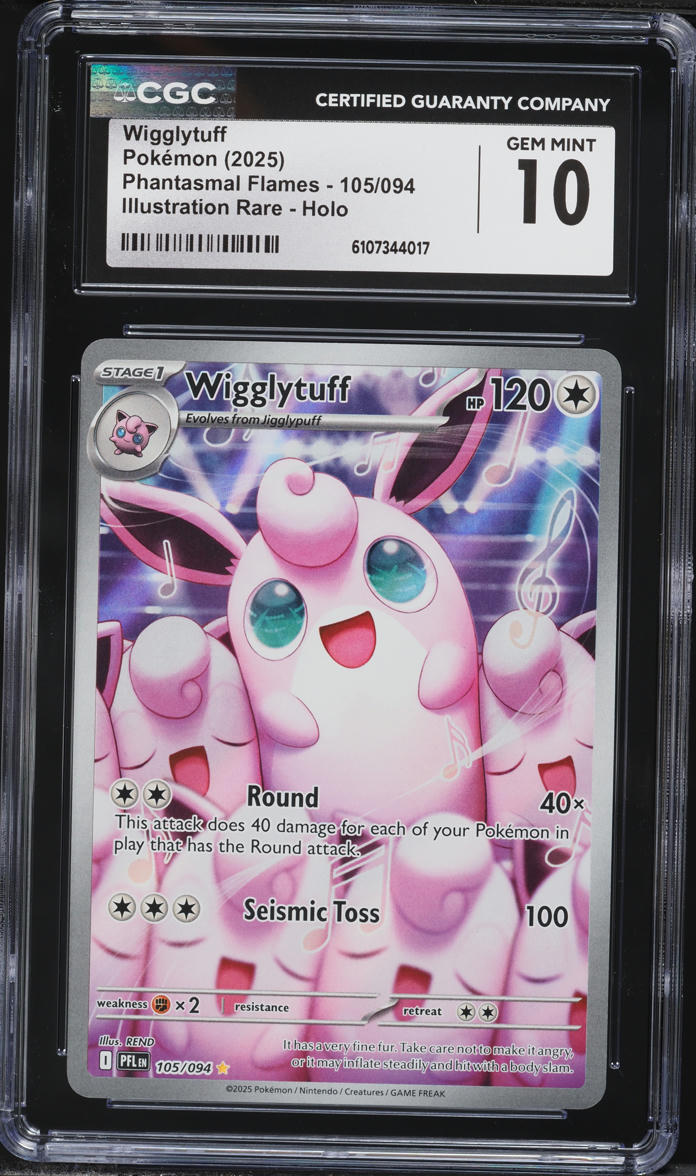 2025 Pokemon Mega Phantasmal Flames IR Wigglytuff #105 CGC 10