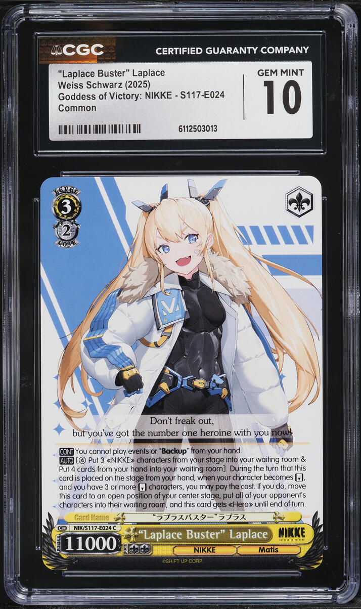 2025 Weiss Schwarz NIKKE "Laplace Buster" Laplace #S117-E024 CGC 10