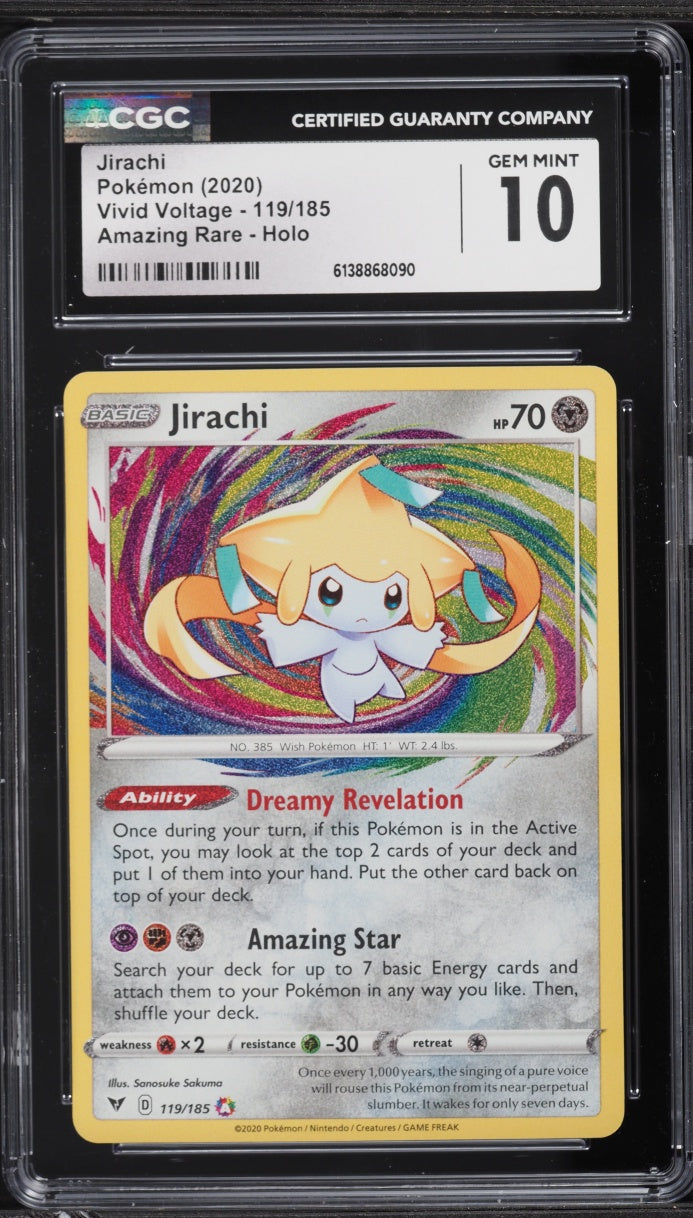 2020 Pokemon Vivid Voltage Amazing Rare Jirachi #119 CGC 10