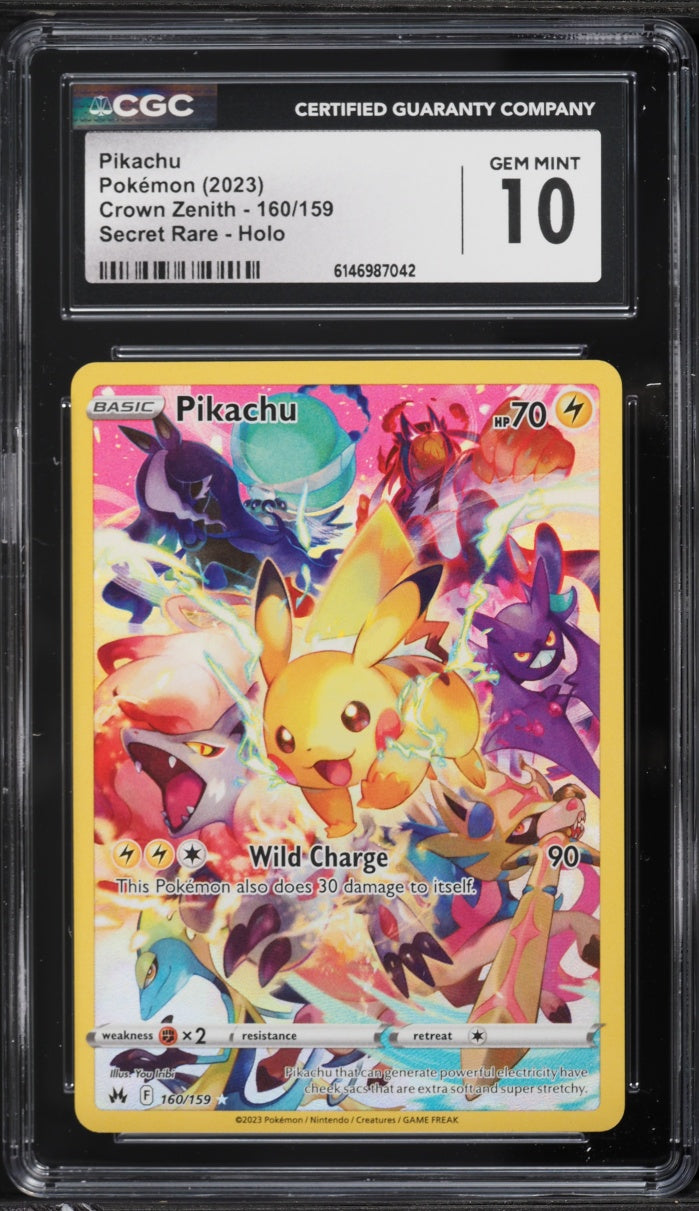 2023 Pokemon Crown Zenith Pikachu #160 CGC 10