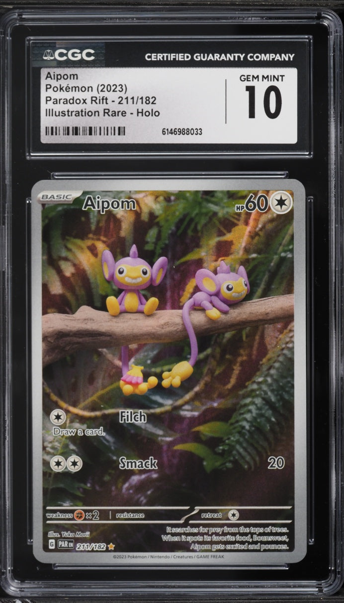 2023 Pokemon Paradox Rift Aipom #211 CGC 10