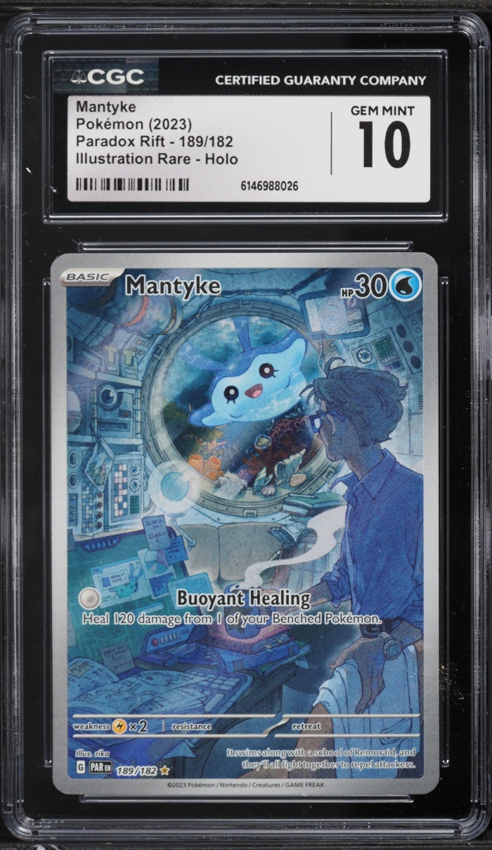 2023 Pokemon Paradox Rift Mantyke #189 CGC 10