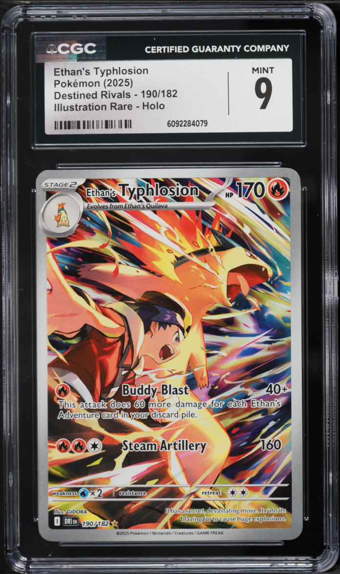 2025 Pokemon Destined Rivals IR Ethan's Typhlosion #190 CGC 9