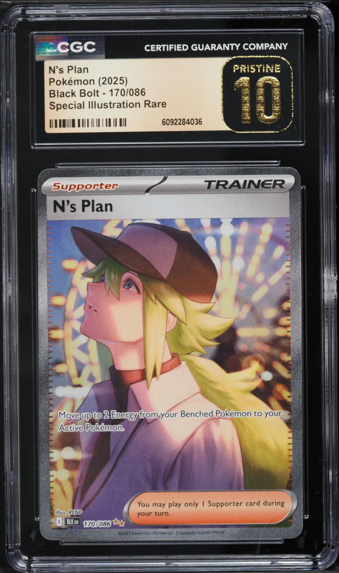 2025 Pokemon Black Bolt SIR N's Plan #170 CGC 10 PRISTINE