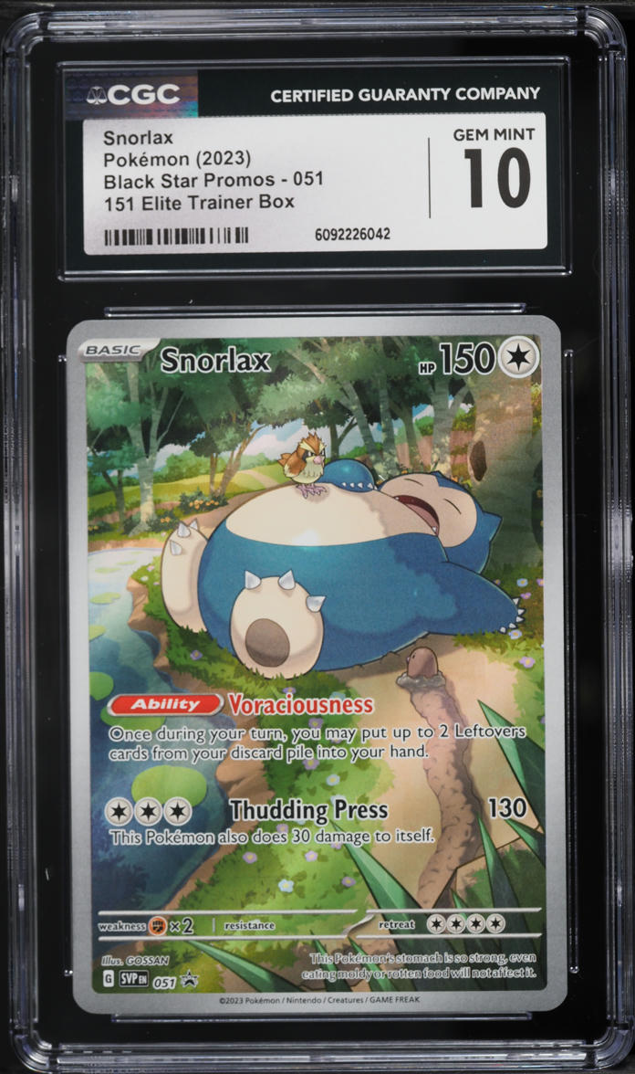 2023 Pokemon 151 ETB Promo Snorlax #51 CGC 10