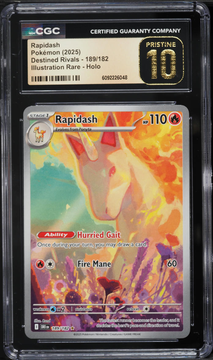 2025 Pokemon Destined Rivals IR Rapidash #189 CGC 10 PRISTINE