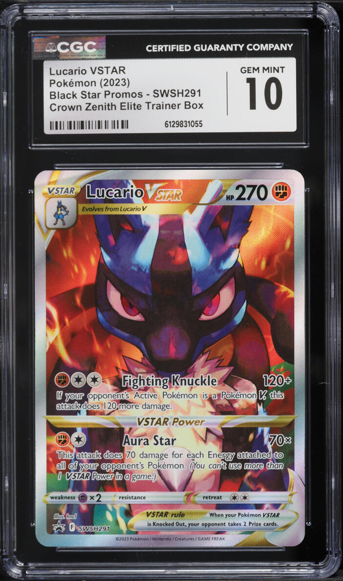 2023 Pokemon SWSH Promo Crown Zenith ETB Lucario VSTAR #SWSH291 CGC 10