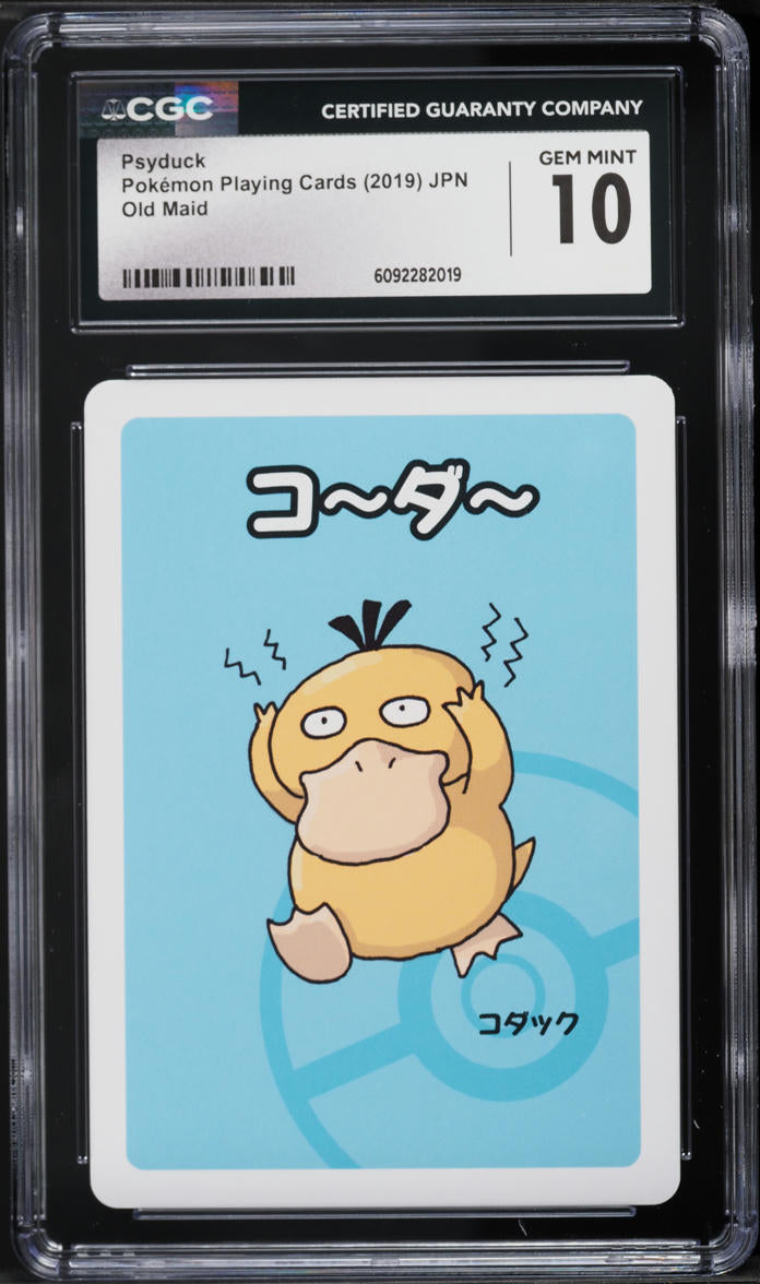 2019 Pokemon Japanese Playing Cards Old Maid Psyduck CGC 10
