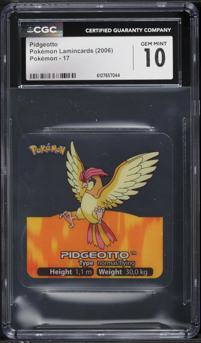 2006 Pokemon Edibas Lamincards Pidgeotto #17 CGC 10