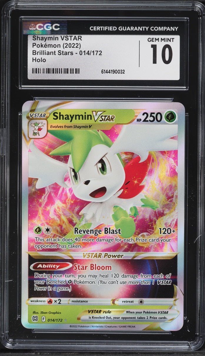 2022 Pokemon Brilliant Stars Holo Shaymin VSTAR #014 CGC 10