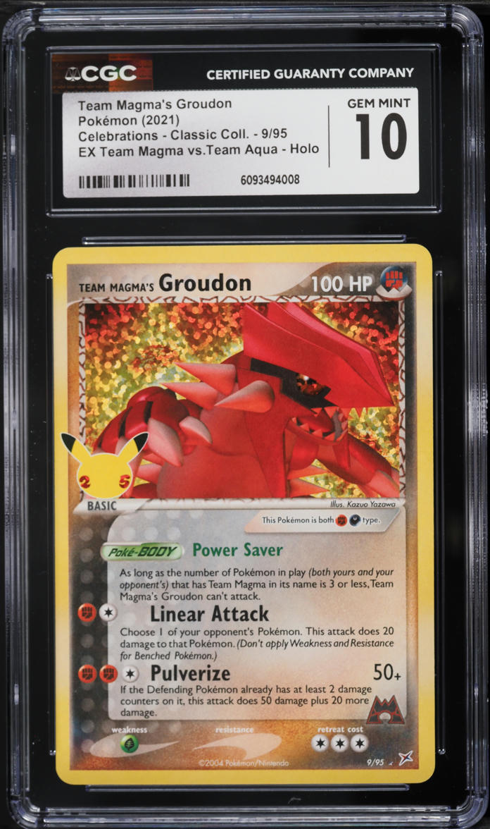 2021 Pokemon Celebrations Holo Team Magma's Groudon #9 CGC 10