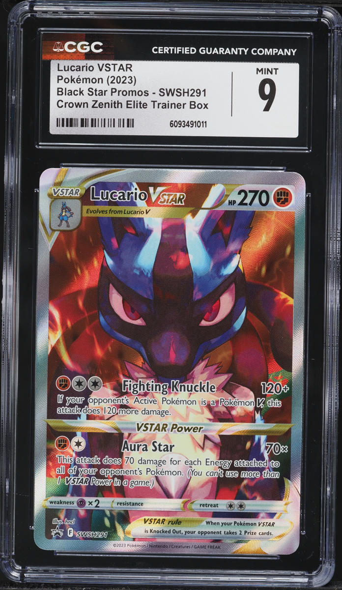 2023 Pokemon Crown Zenith ETB Lucario VSTAR #291 CGC 9